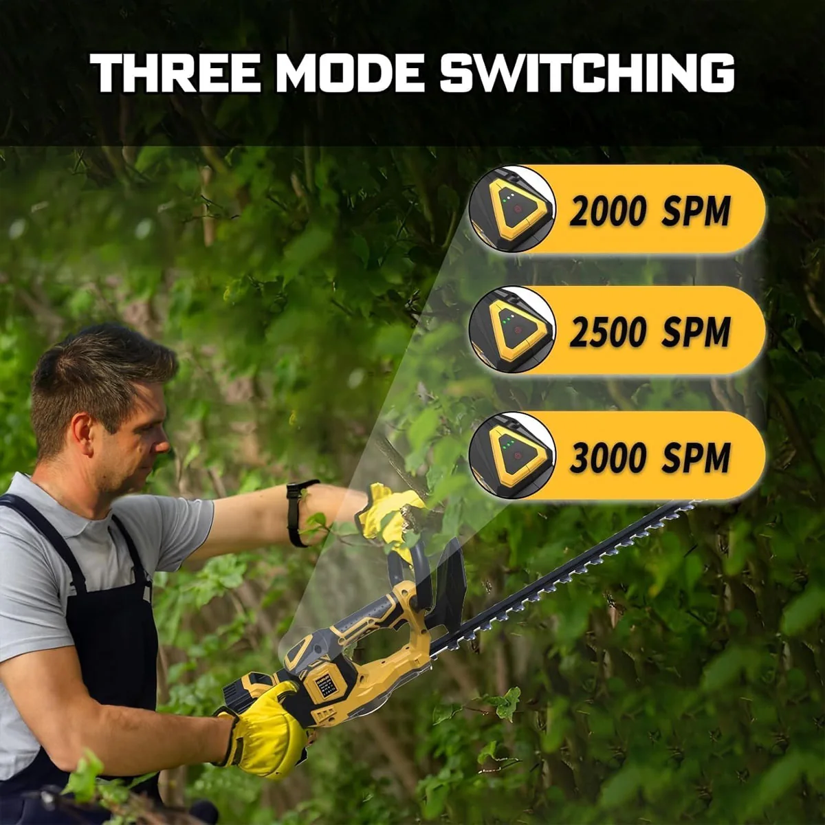 Cordless hedge trimmer cutting performance