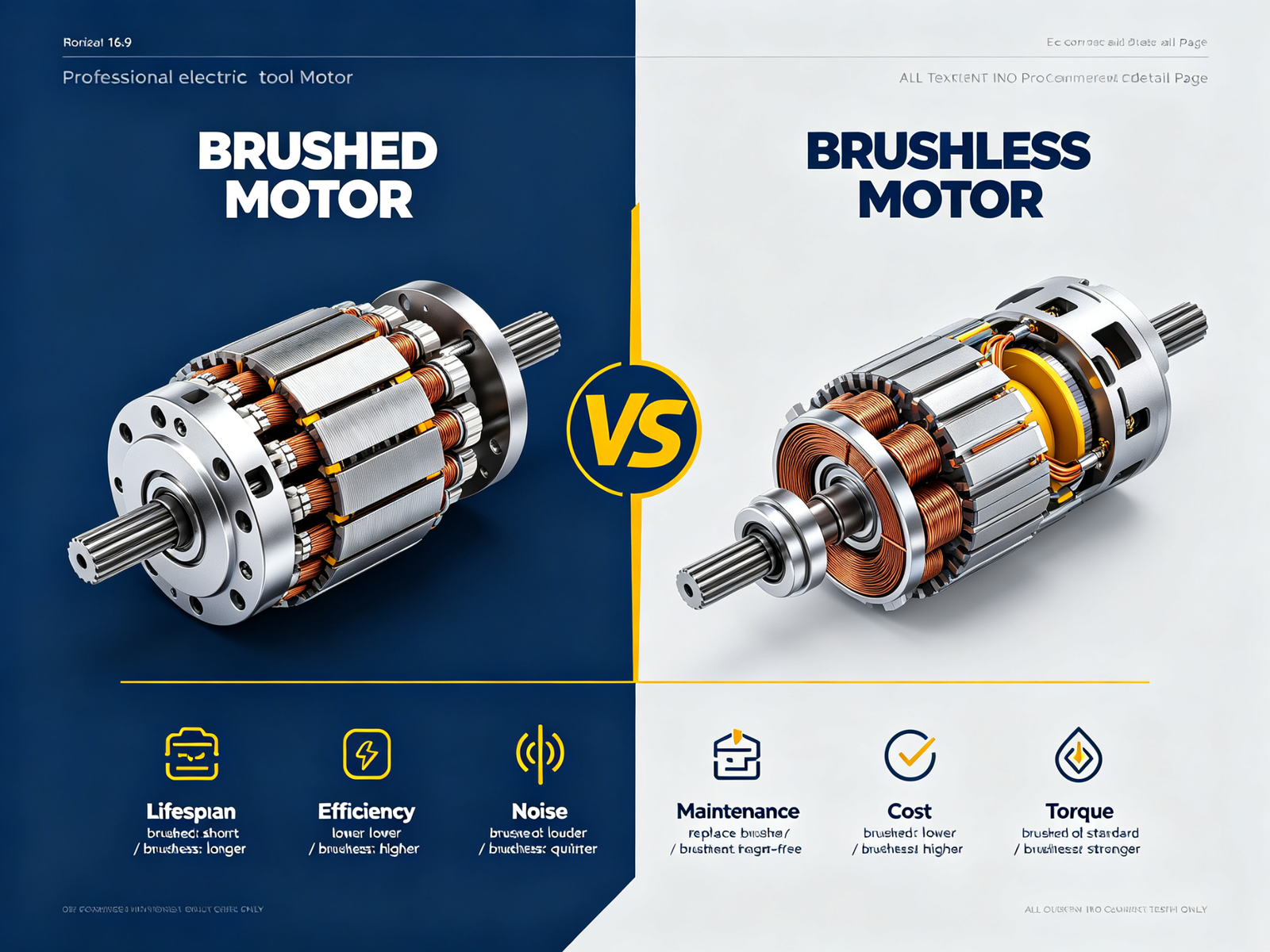 brushless motor vs brushed motor comparison cordless chainsaw professional